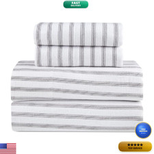 Lodge Linen Flannel Sheets Twin Size Rich Cotton -High Gsm Flannel Bed Sheet