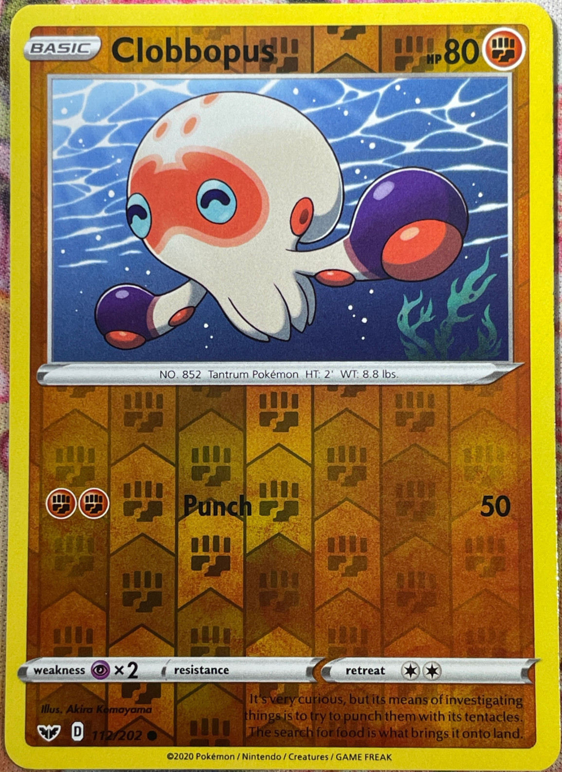 Clobbopus Reverse Holo - 112/202 - Sword & Shield Base Pokemon 2020