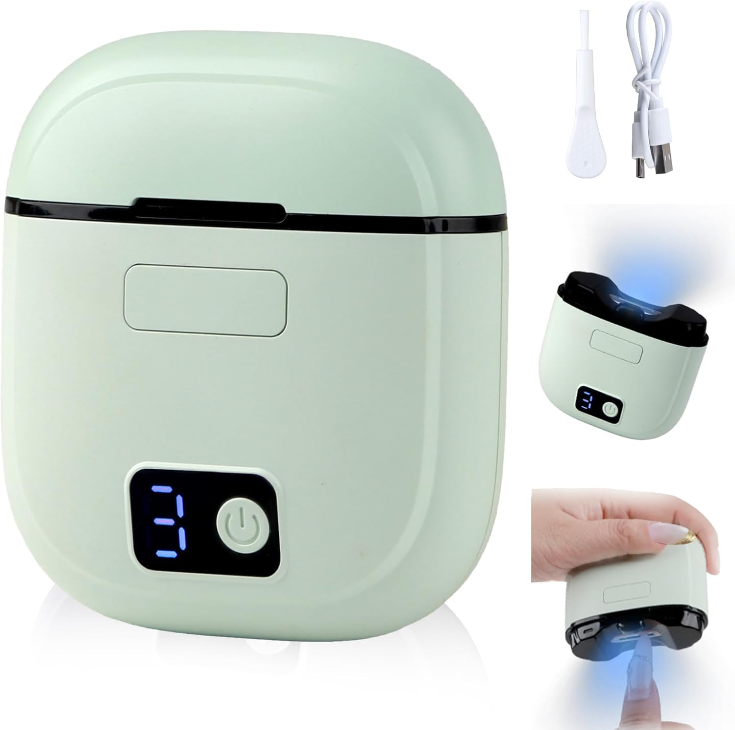 Elektrischer Nagelknipser LED Licht Akku Nageltrimmer USB-CErwachsene Kinder 7290₽