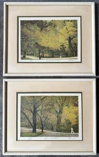 Harold Altman Lithograph Jogging In Central Park I & II Signed & Numbered