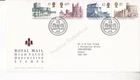 GB ROYAL MAIL FDC 1992 CASTLE DEFINITIVE HIGH VALUE STAMP SET BUREAU PMK
