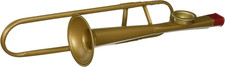 Trombone Kazoo Metal Slide Novelty Music Instrument 11In Gold Fun Toy
