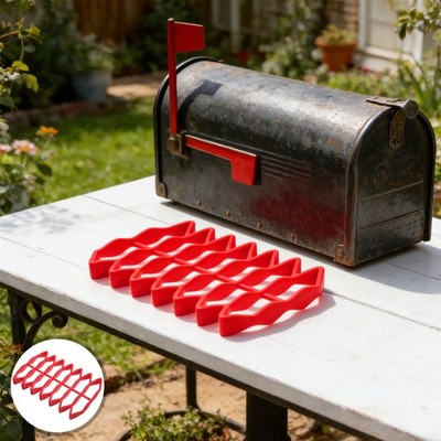Universal Silicone Mailbox Protector Red with Anti Splash and Moisture Barrier