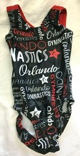 Garland Activewear Orlando Gymnastics Girl's Leotard CM Red Black Free Shipping