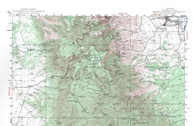 Mingus Mtn. Quadrangle Arizona 1944 Topo Map USGS 15 Minute Topographic