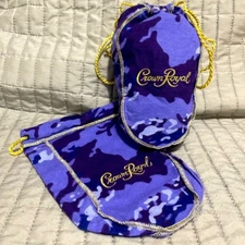 Rare/Discontinued. Crown Royal Camo Bag Blue Camouflage Version Free Shipping