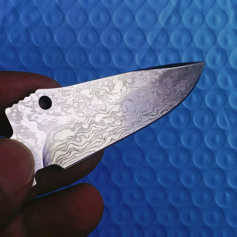 1PC. Replacement Powder Damascus Steel 58HRC Stonewashed Blade for Benchmade 556 - Image 3 of 4