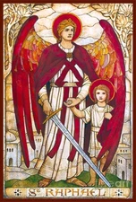 ARCHANGEL RAPHAEL #AR0  (Very Unique Style) 8X10" ULTRA PREMIUM SATIN PRINT