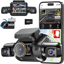 AI Dash Cam Front Rear Inside with Driver Monitor System 360  Car Camera 4K.....