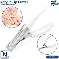 Acrylic False Nail Clippers with Magnets Sizer, Tip Cutter for False Nails