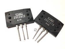 1 Pair | 2SC2922 + 2SA1216 Sanken NPN + PNP 180V 17A 200W 50MHz
