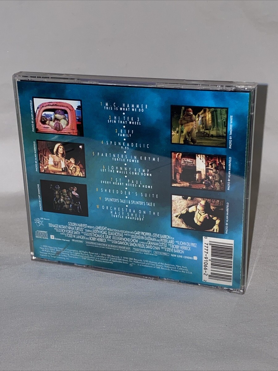 TEENAGE MUTANT NINJA TURTLES TMNT MOVIE SOUNDTRACK CD 1990