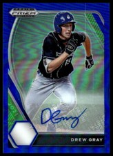 Drew Gray 2021 Panini Prizm Draft Picks #PDP93 Base Autographs Blue Prizm Auto