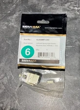 Box of 20 - Signamax KJ458MT-C6C - CAT6 MT Series Keystone Jack Ivory