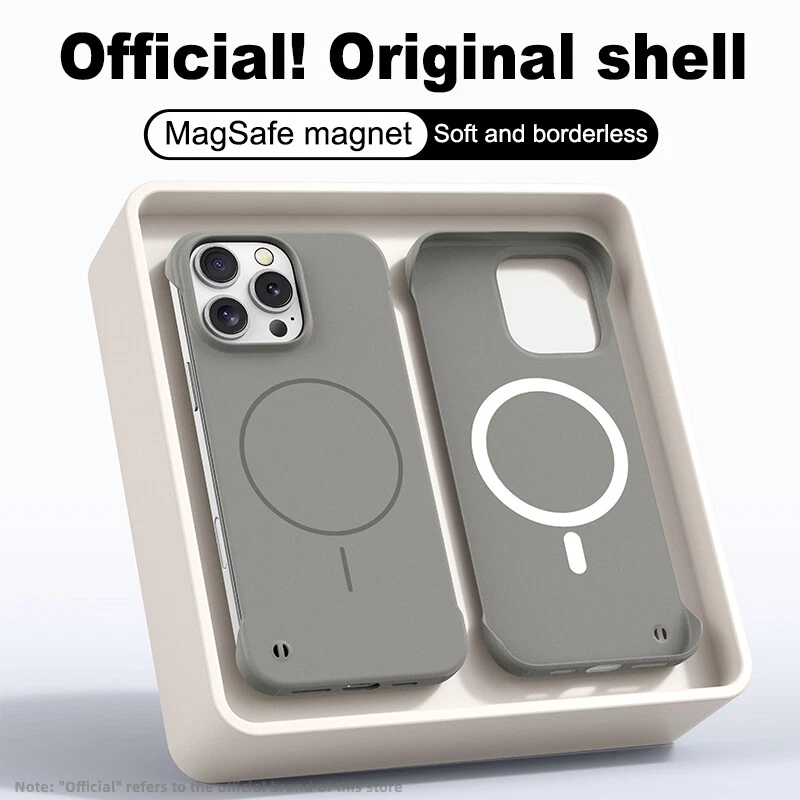 Ultra-Thin Magnetic Frameless Phone Case for iPhone 12 13 14 15 16 Pro Max
