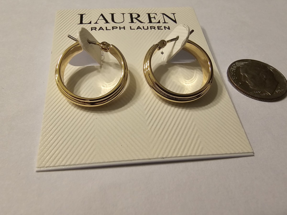 ピアス RALPH LAUREN Gold/Silver Pierced Earring Lauren Ralph Lauren Gold Tone Tortoiseshell Logo Stud