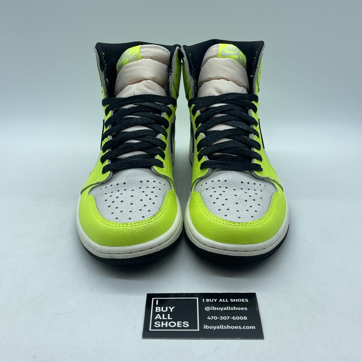 Jordan 1 グレー/ネオンイエロー US 8 Size 8 - Jordan 1 Retro High OG Visionaire Neon Green Black