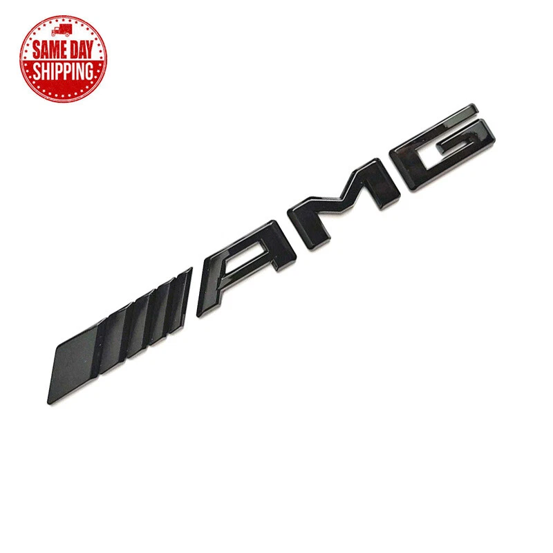 Gloss Black C43 AMG BITURBO 4MATIC Rear Star Emblem Badge For Mercedes Benz C205 - Image 4 of 4