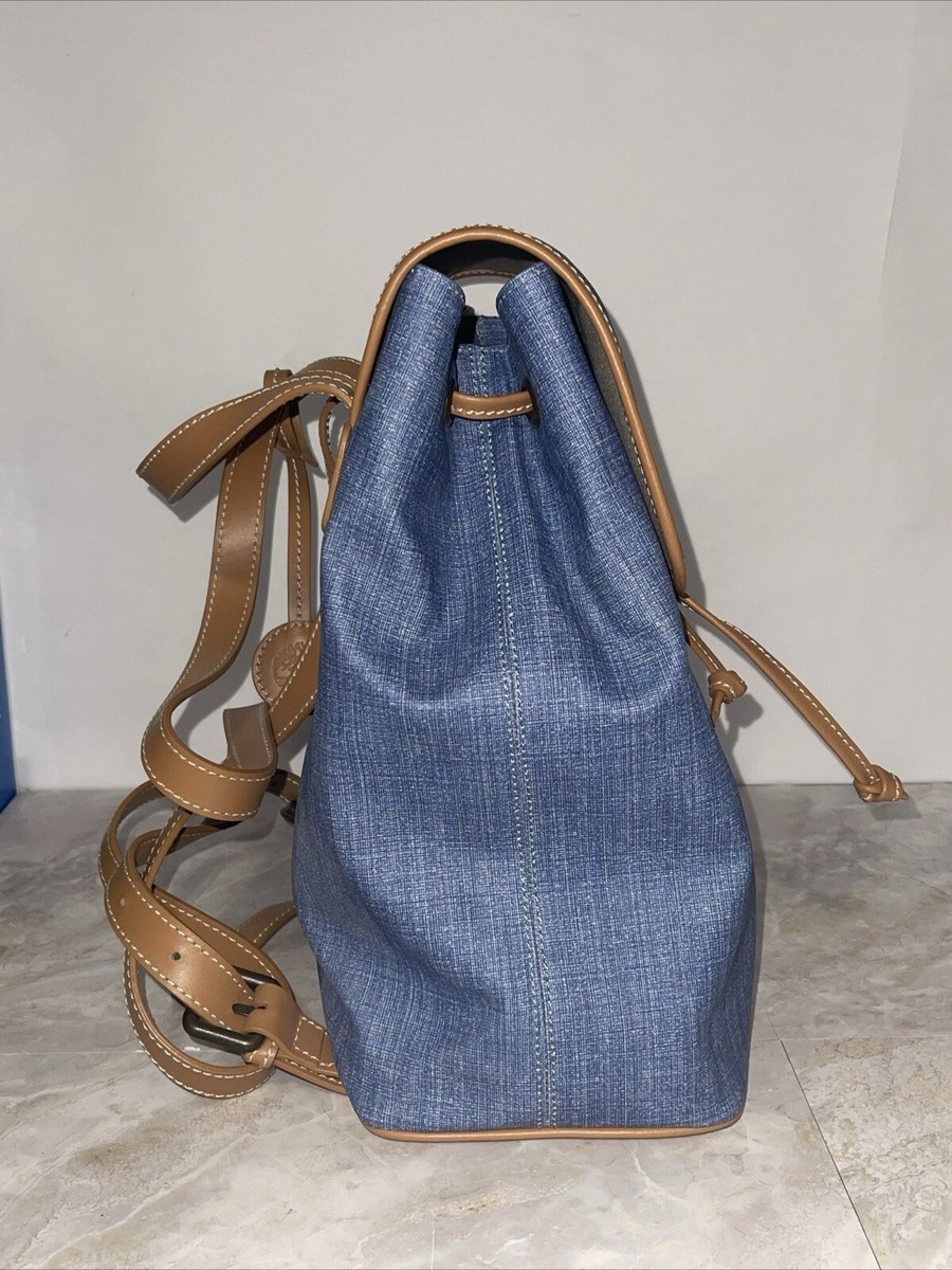 Timberland Backpack / Purse Denim Blue Color With Tan | eBay display picture 3