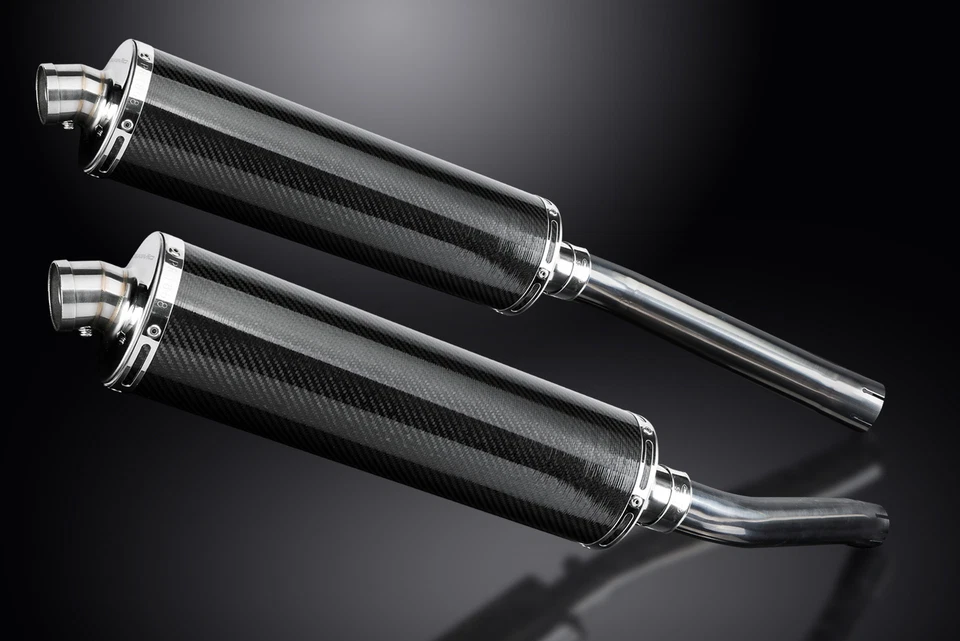 Suzuki DL1000 V-Strom 2002-2012 Kit silenciador escape carbono ovalado 18" Foto 3 de 4