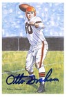 Otto Graham Autographed Goal Line Art Card GLAC BAS Beckett Browns
