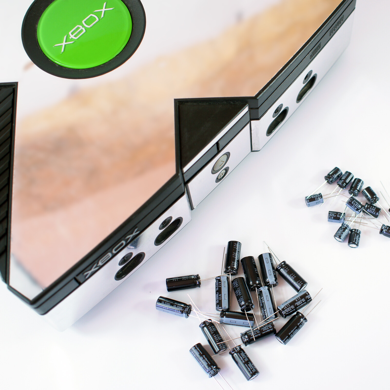 Original XBOX v1.0v1.6 CPU / Clock Capacitors Repair Kit eBay