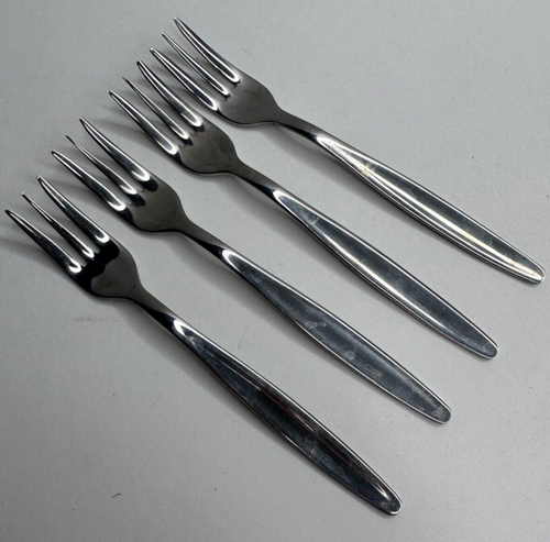 Norpro Stainless Flatware 4 Cocktail Forks 18/8 Vintage Replacement - Picture 2 of 6