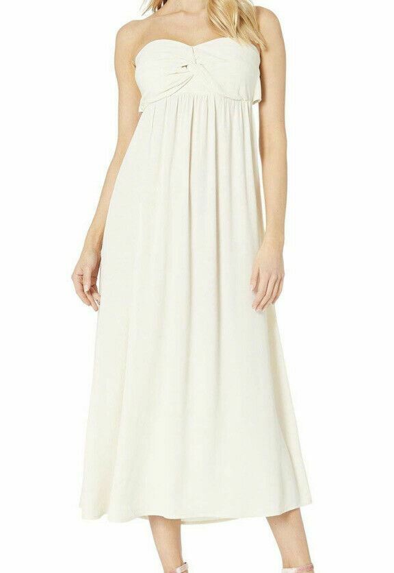 NWT Flynn Skye Womens Addison Midi Dress Crème Brulee Size M