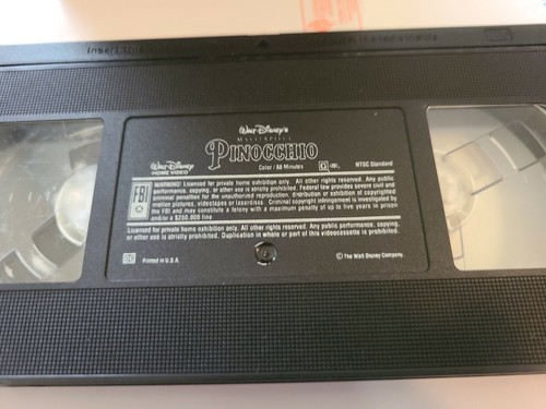 pinocchio masterpiece vhs rare - Picture 5 of 6