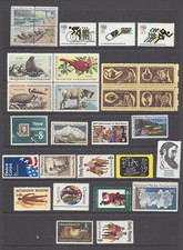 Série Année Commémorative U.S. 1972 29 Timbres MNH Neufs