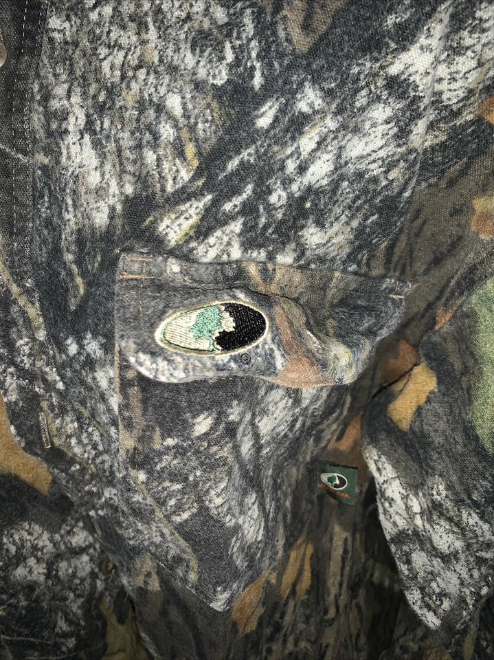 MOSSY OAK Hunting Jacket Real Tree Chamois Shirt Mens Size L 42 44 ❤️tw11j45 - Image 2 of 4