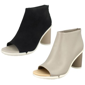 clarks open toe booties