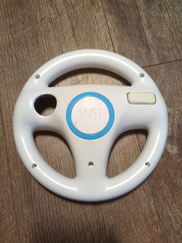 Volante da corsa Nintendo Wii bianco per Mario Kart (RVL-024) OEM 2A originale - Foto 2 di 6