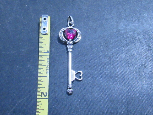 sterling silver ruby pendant - image 7