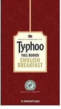 Typhoo Distinctive English Breakfast Black Tea, 25 Bags Free Shipping World Wide