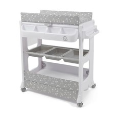 Baby Bath Changing Table 3‑in‑1 Puggle For Newborn Nursery With Storage GREY NEW