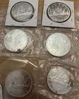 Lot Of 6  Canada $1 Silver Dollar UNC Ungraded  1961, 63, 65