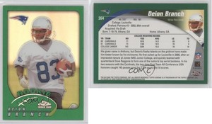 2002 Topps Chrome Rookie Refractor Deion Branch #264 Rookie RC