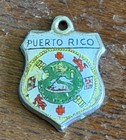 Vintage Sterling Silver Puerto Rico Enamel Shield Bracelet Charm — photo 8