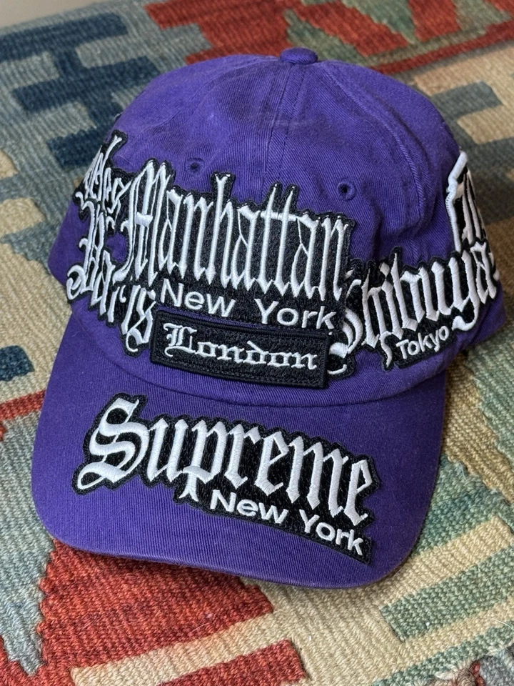 Supreme City Patches 6 Panel Hat Purple SS23 - Image 3 of 4