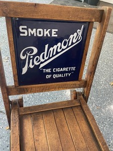 peidmont cigarettes wood folding chair