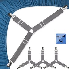 Bed Sheet Straps Upgrade Fitted Bed Sheet Holders for Corners Non Slip Sheet