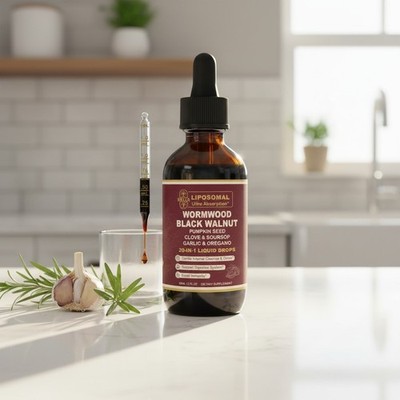 Fast-Absorbing Liposomal Wormwood Black Walnut Drops   2 Fl Oz of Herbal Synergy