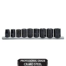 Husky 38 In. Drive Standard Metric 6-point Impact Socket Set 9-piece