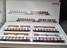 H0 Märklin  47319   -  Rungenwagen Snps der DB AG - "" Stahl-Transport ""