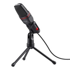 Trust Gaming GXT 212 Mico USB Microphone with Stand, 1.8m Cable, Black
