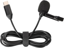 Lavalier Microphone for Insta360 X4 High-Sensitivity Omnidirectional Black