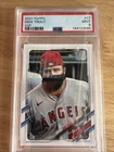2021 Topps Image Variation Mike Trout #27 Wearing Mask Super SP pandemic PSA 9