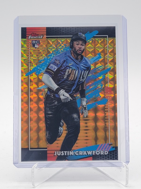 JUSTIN CRAWFORD 2026 TOPPS FINEST UNCOMMON ROOKIE GOLD GEOMETRIC RC /50 Q7246