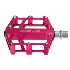 Pedales planos de aluminio Exustar E-PB525 con husillo CNC Cr-Mo y pasadores reemplazables